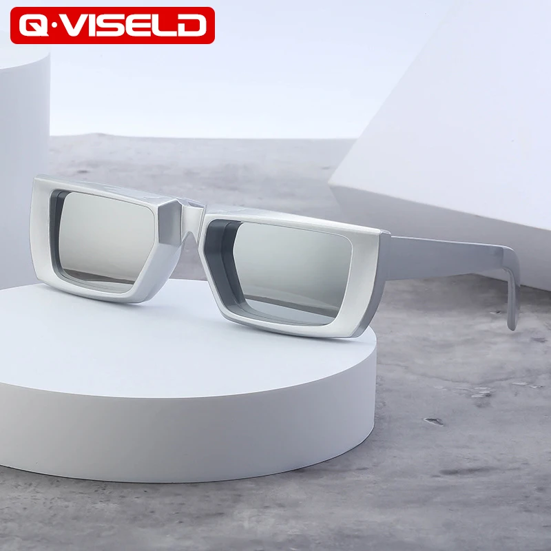 

QVISELD Солнцезащитные очки Y2K в стиле панк для мужчин и женщин, роскошные брендовые дизайнерские качественные винтажные солнечные очки в стиле ретро, с защитой от ультрафиолета, 2022