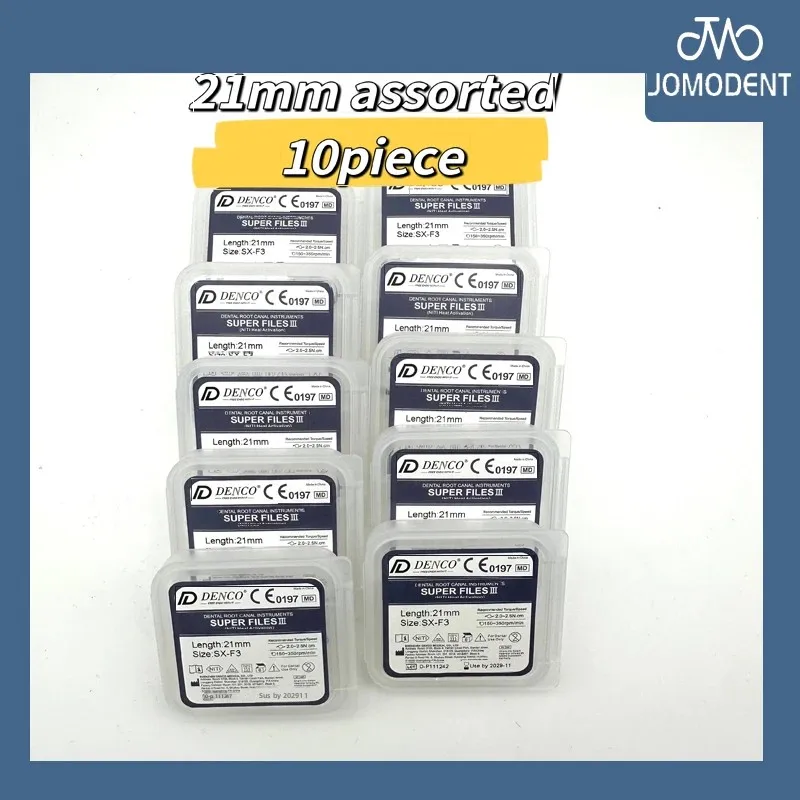 Фото 10 шт., DENCO Dental, роторный эндодонтический файл с корнем, супер файлы III SX-F3, эндодонтический инструмент N №3