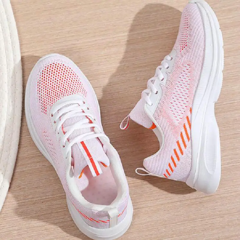 Women Sneakers Fashion Mesh Chunky Sneakers Casual Shoes Autumn Comfortable Thick Sole White Dad Flats Platform Shoes