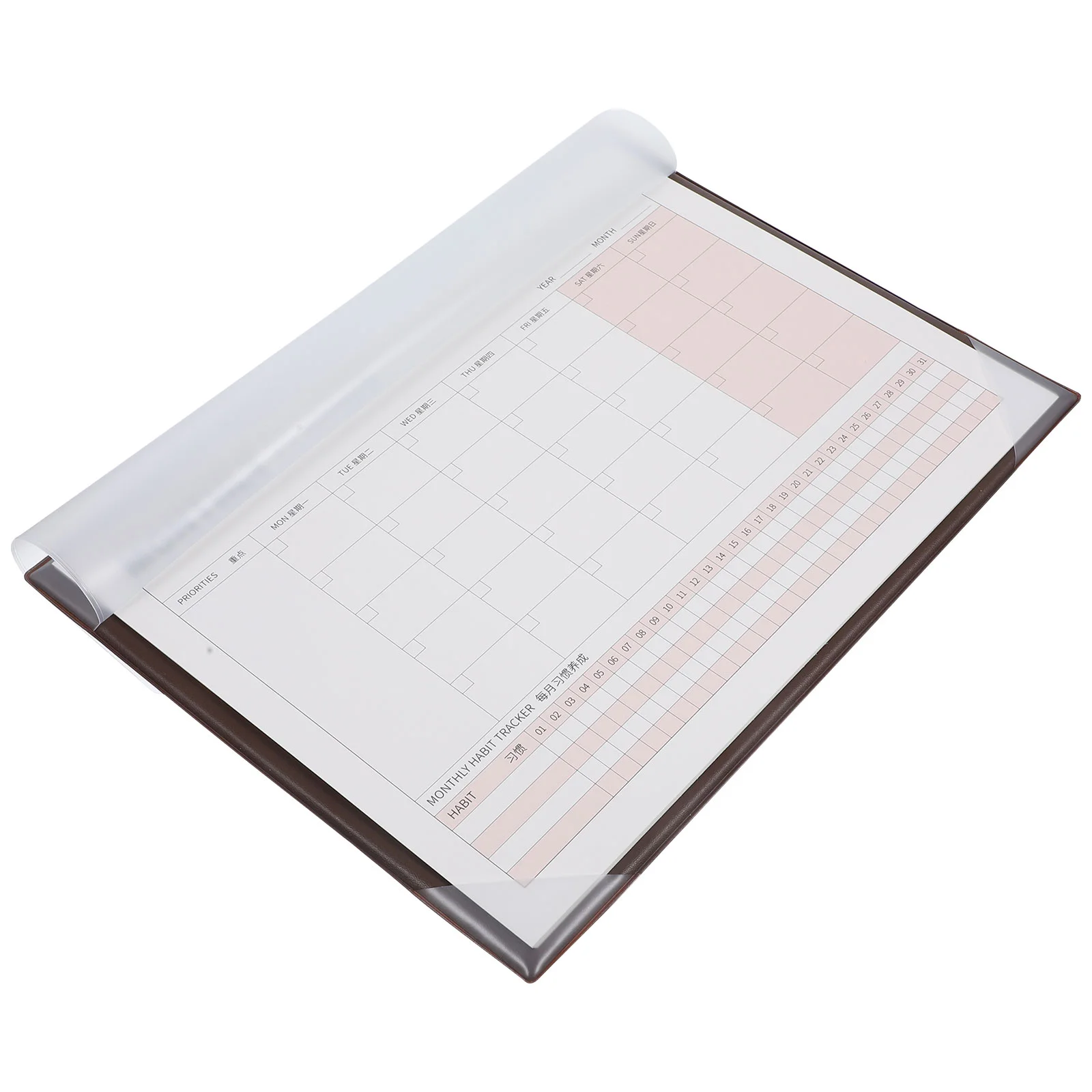 

Blank Wall Calendar Work Schedule Notepad Planning Book Agenda Small Writing Pads Pvc Planner Monthly Daily Habit tracker