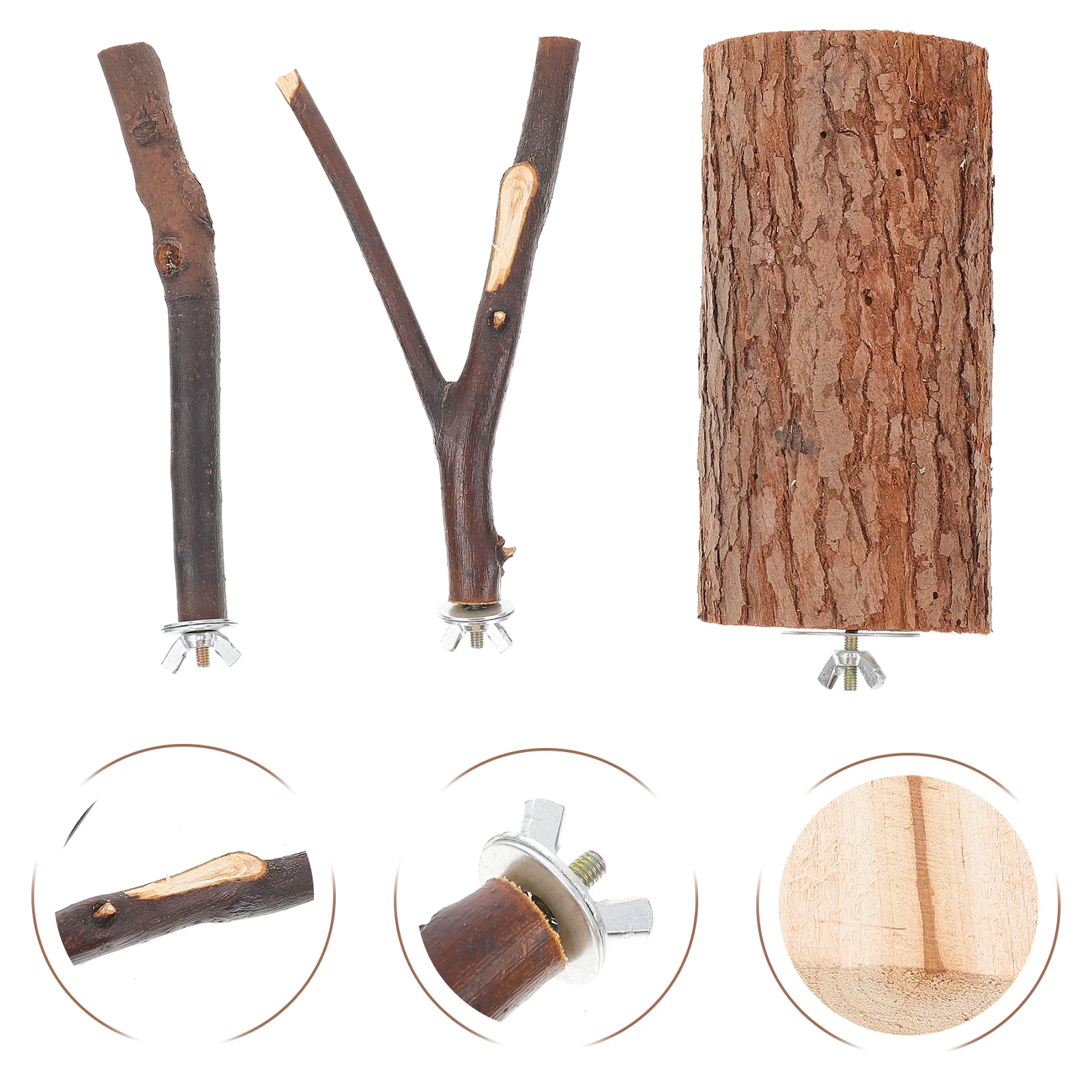 

Деревянная подставка для попугаев, 1 комплект