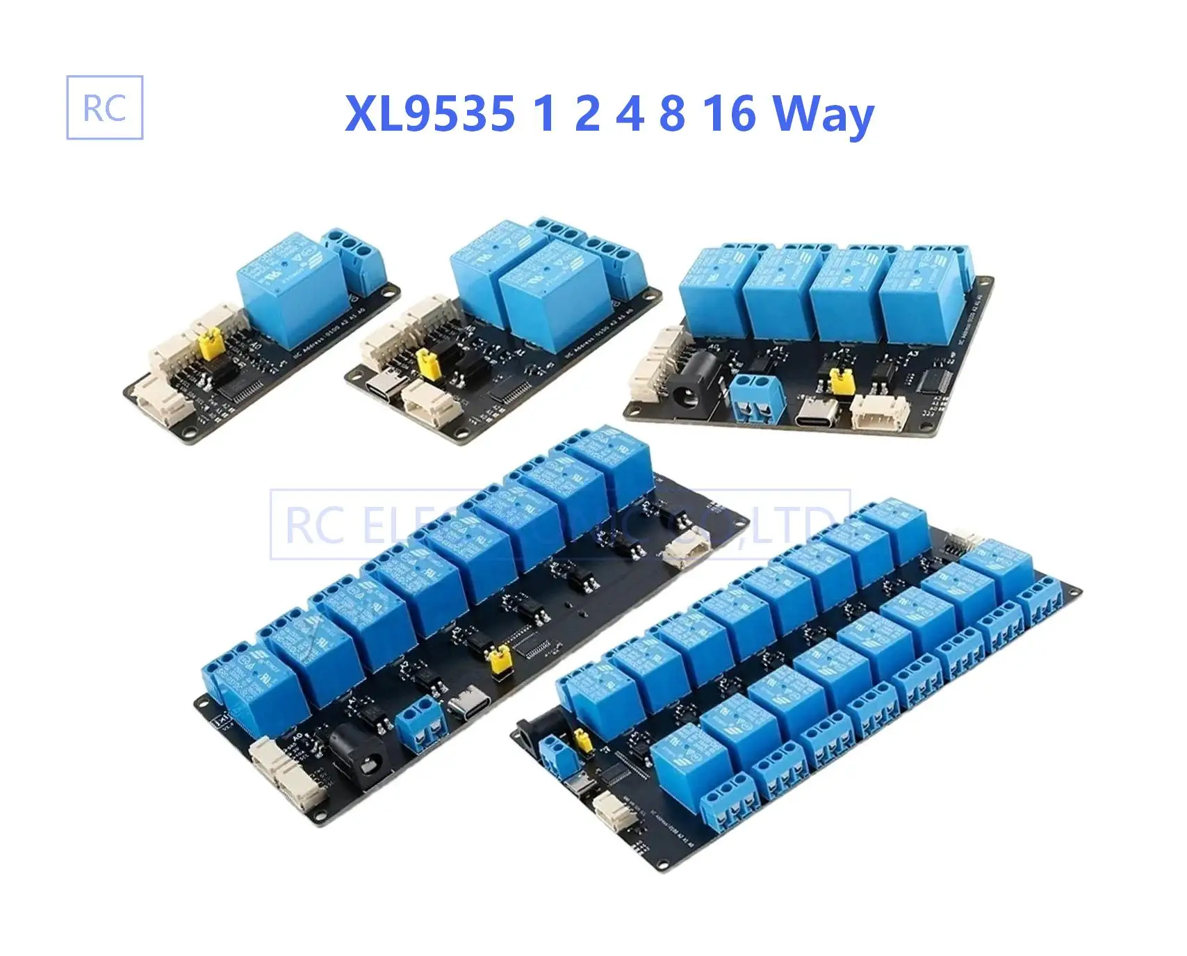 Фото XL9535 1 2 4 8 16-контактный релейный модуль расширения IIC I2C Связь 5 В Источник питания Оптопара Изолирующая плата №1