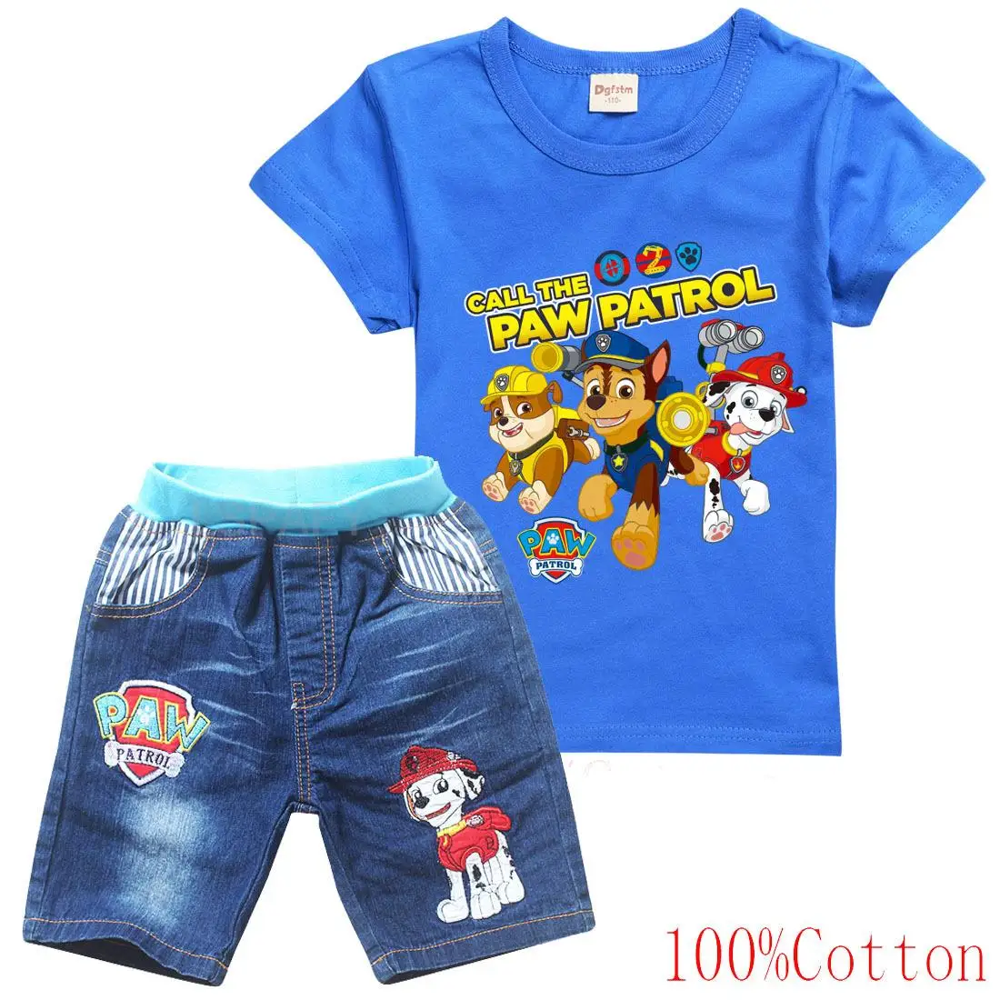 Футболка с коротким рукавом и шорты для мальчиков девочек