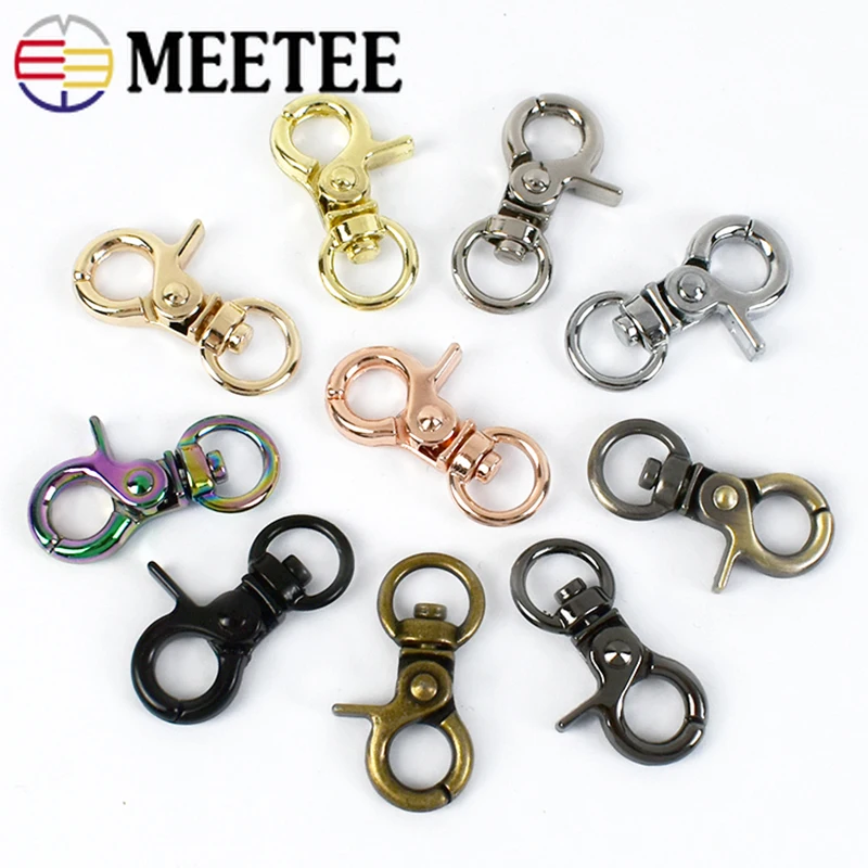 

10/20Pcs 10mm Metal Buckles Swivel Lobster Clasp Snap Hook for Bag Hang Clamp Clasps Keychain Carabiner Buckle Sew Accessories