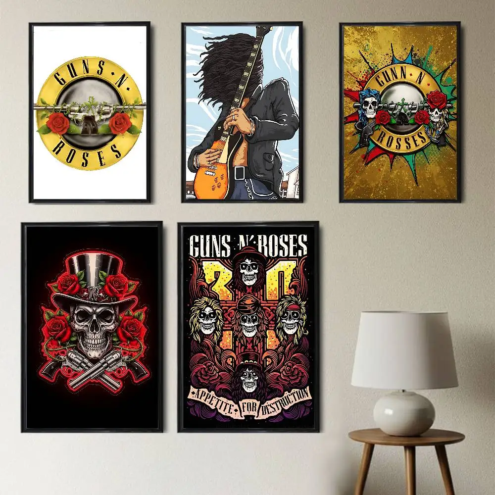 Фото Постеры Guns N' Roses Appetite GNR, настенные картины, подарок, декор для гостиной, бара, ресторана, наклейка, большой размер №1