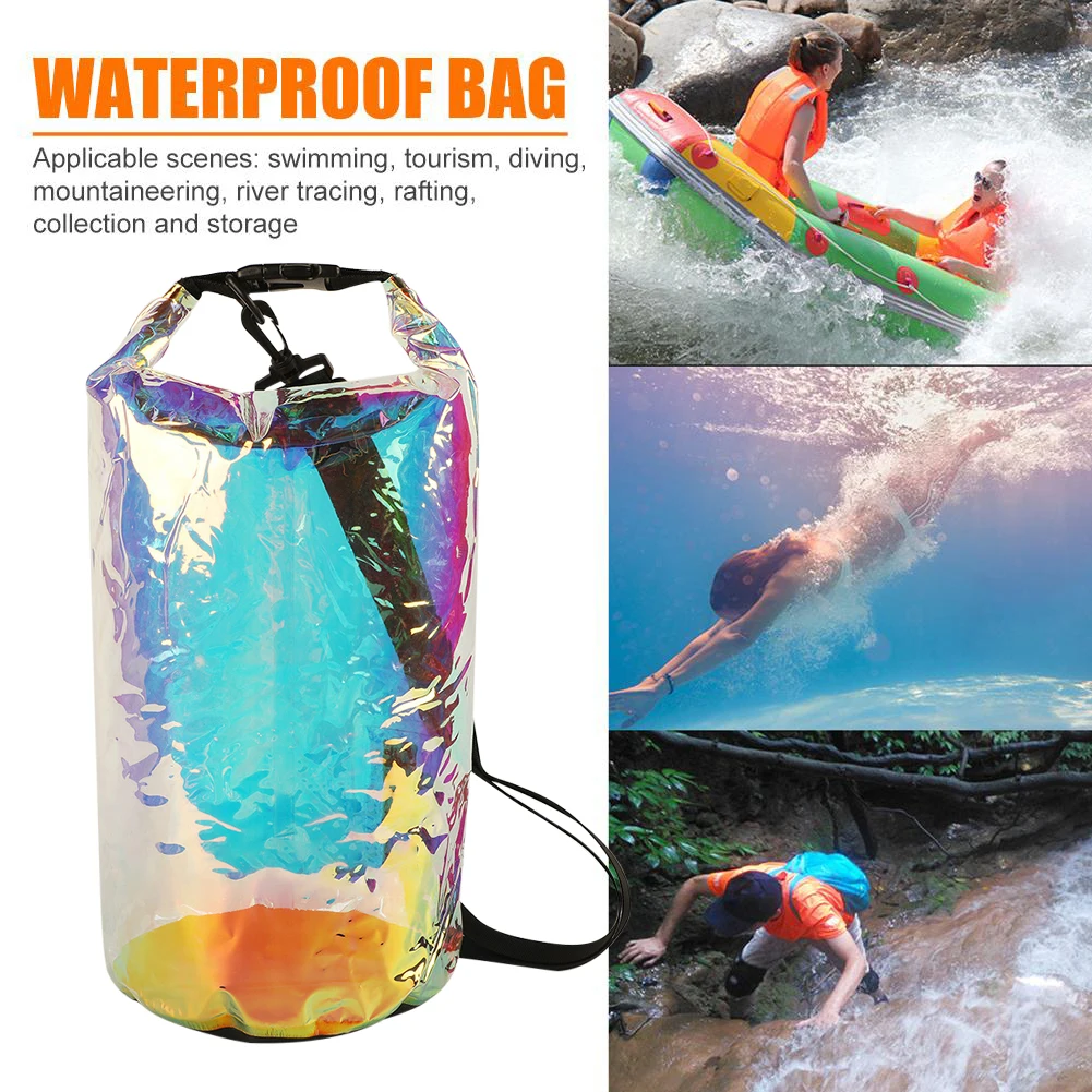 

10L Waterproof Storage Pack Pouch Dry Sack for Swimming Kayaking Canoeing Trekking Drifting Boating Rafting PVC Large Capacity
