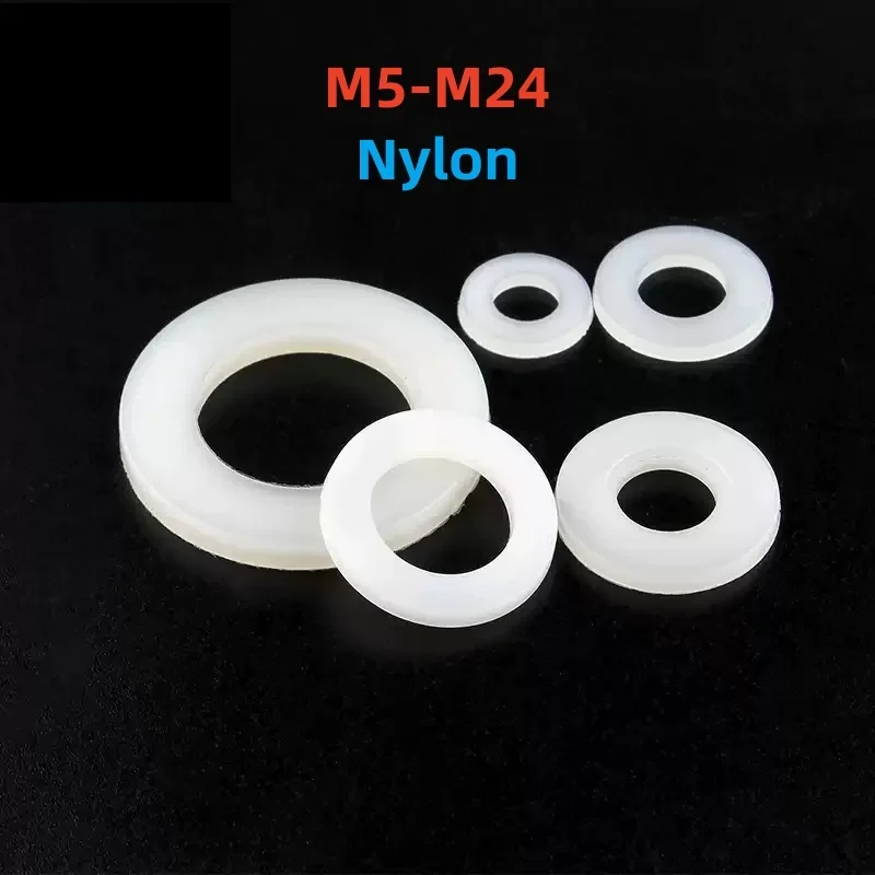 

Пластиковые нейлоновые шайбы M5-M24 белые