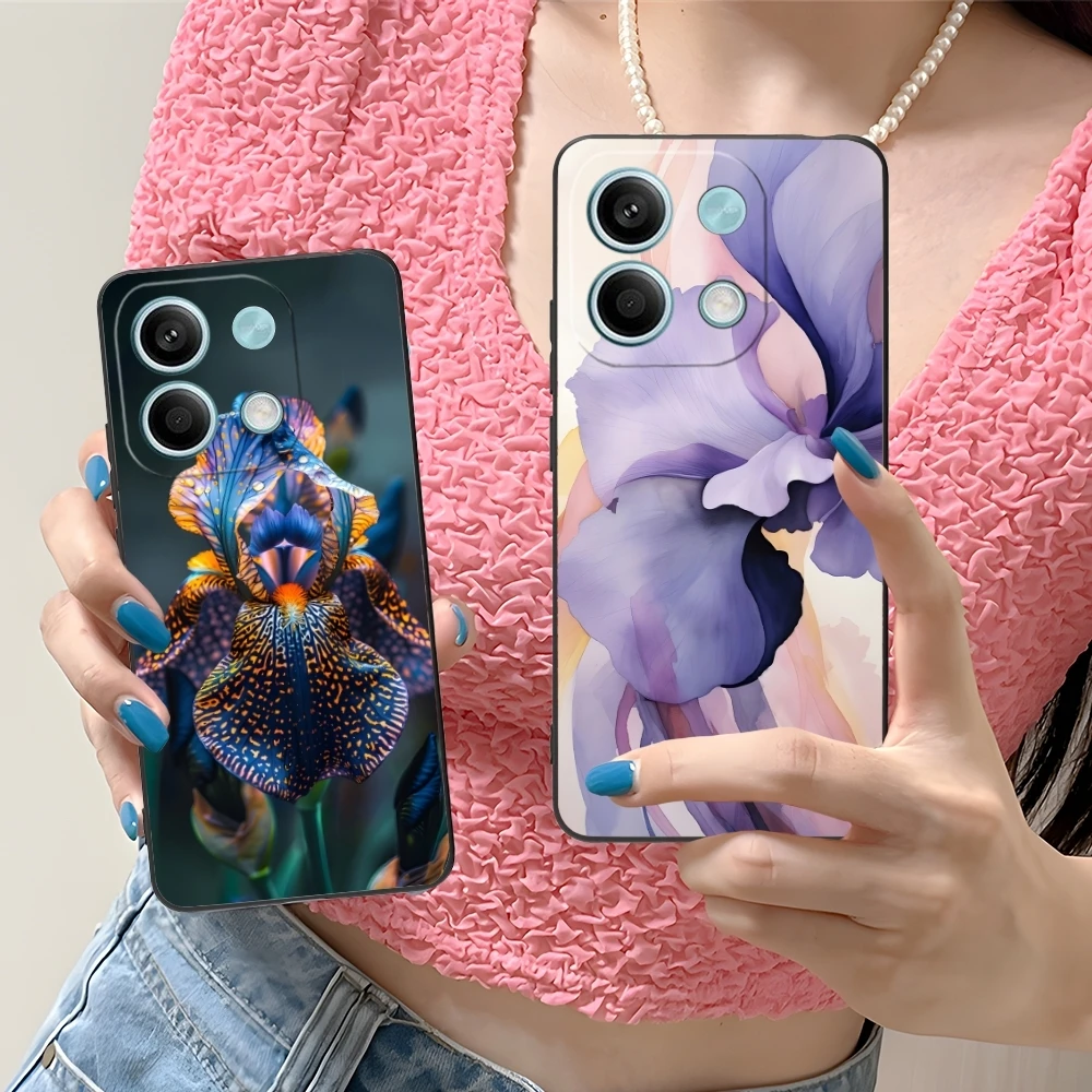 Чехол для мобильного телефона Iris Flower Pretty чехол Xiaomi Redmi Note 13 12 11 10 9 8 7 6 S A Pro Lite Plus