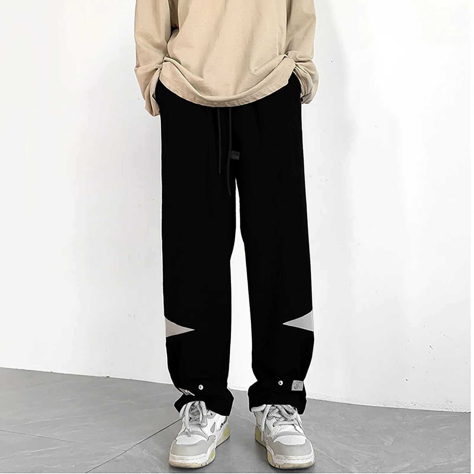 

Men's Autumn Fashion Casual Pants Elastic Waist Drawstring Cotton Beach Yoga Pants