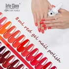 Arte Clavo 8 мл красный цвет Гель-лак Топ базовый набор Гель-лак светодиодный лак для маникюра гель-краска для дизайна ногтей Сделай Сам дизайн гель для ногтей с блестками