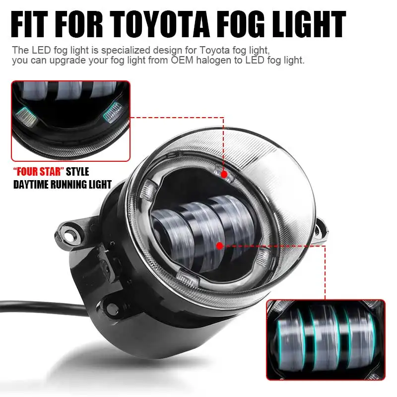 3 5 дюймовые светодиодные противотуманные фары в сборе 12 В DRL светильник ные