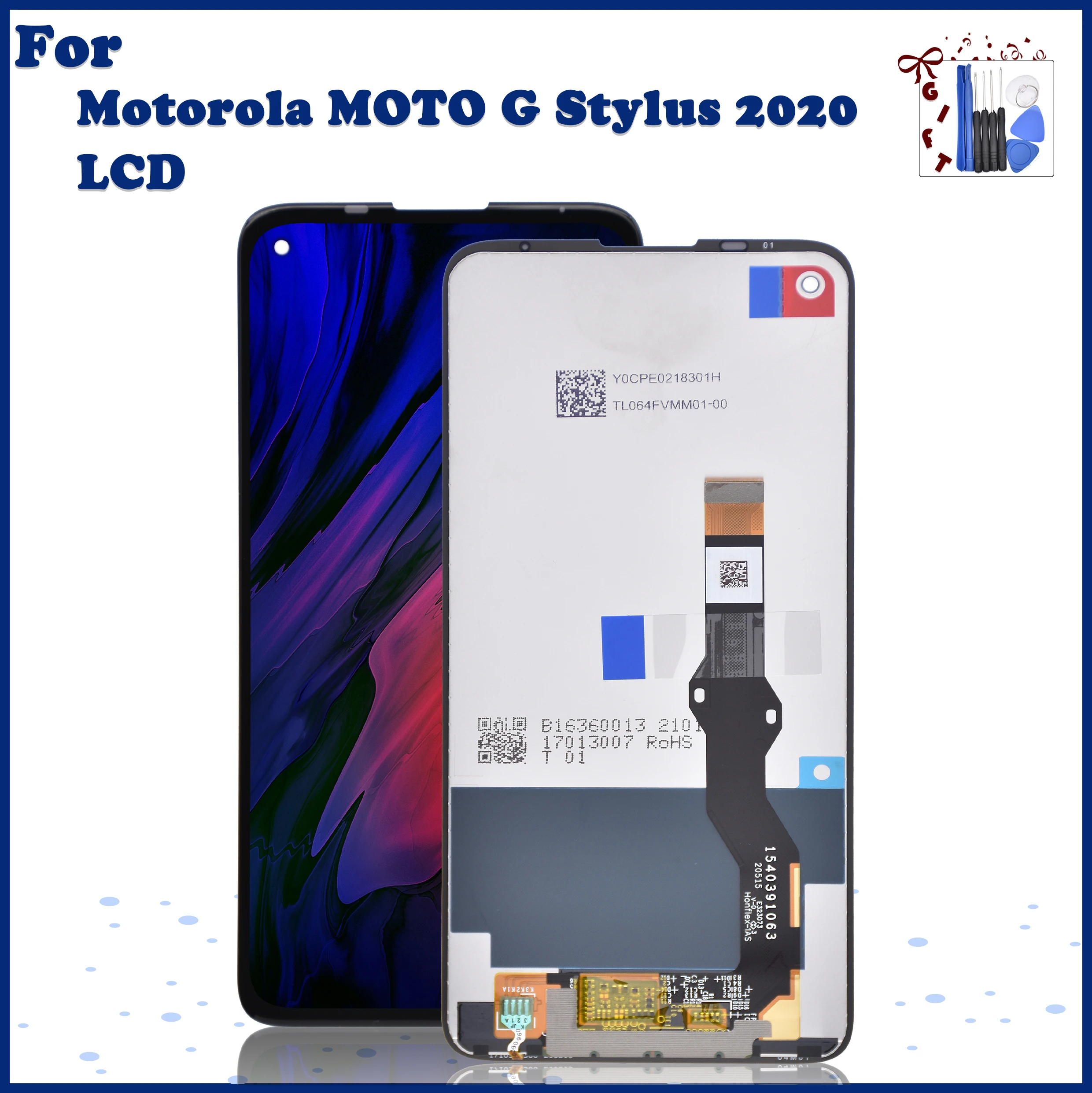 ЖК-дисплей 6,4 дюйма для Motorola Moto G Stylus, сенсорный экран, дигитайзер в сборе для Moto G Stylus Display XT2043, запасная деталь