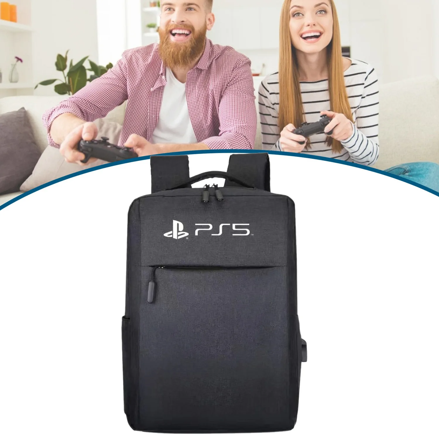 Travel Carrying Case Portable Storage Bag Protective Shoulder Backpack for PS5 PS4 Console