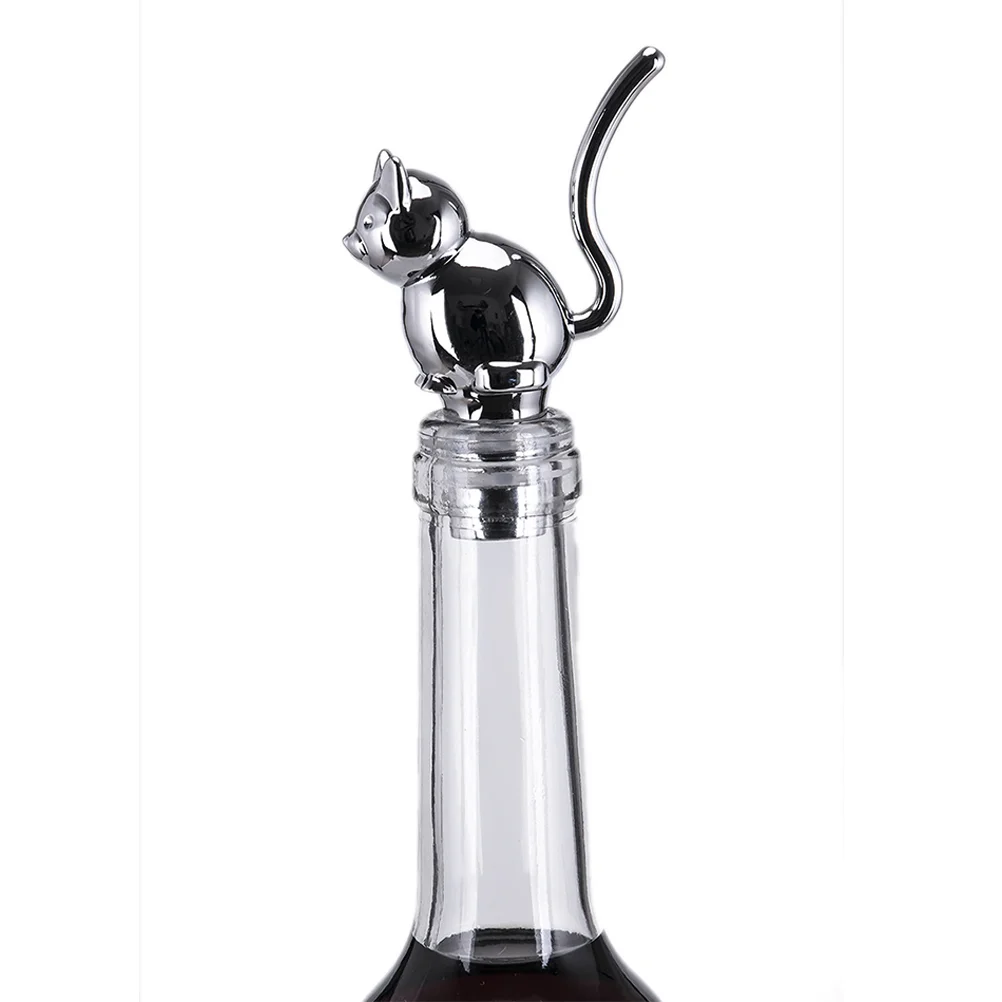 

Bottle Stoppers Caps Champagne Stopper Vacuum Sealer Preserver Cat Beverage Saver Decorative Plug Beer