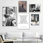 Постеры Завтрак у Тиффани подарок для влюбленных из фильма Хепберн настенная Картина на холсте модные настенные картины для гостиной скандинавский Декор