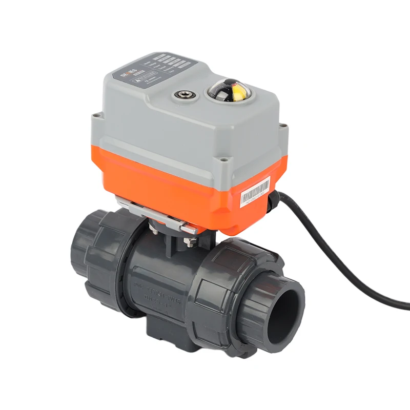 

Leadwin control water flow ball valves Type DC 12V ON OFF UPVC Electric Motirized Ball Valve