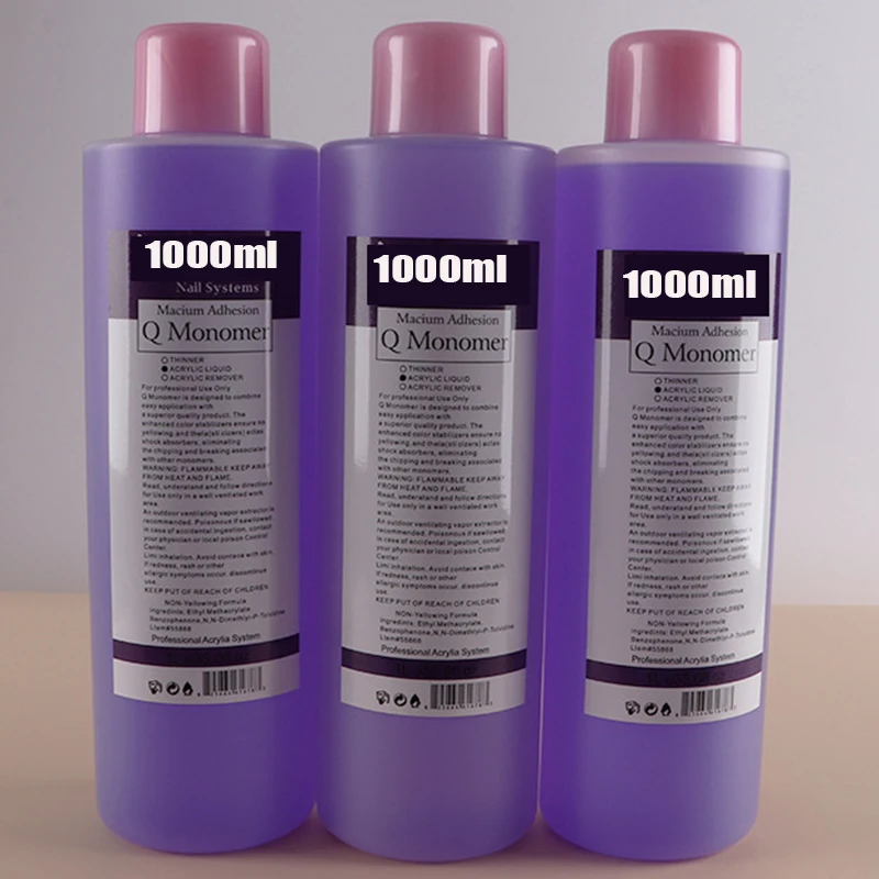 1000ml Profession EMA Acrylic Liquid Monomer Crystal Liquid Bottled Purple Extension/Dipping/Carving Acrylic Liquid BO-9865