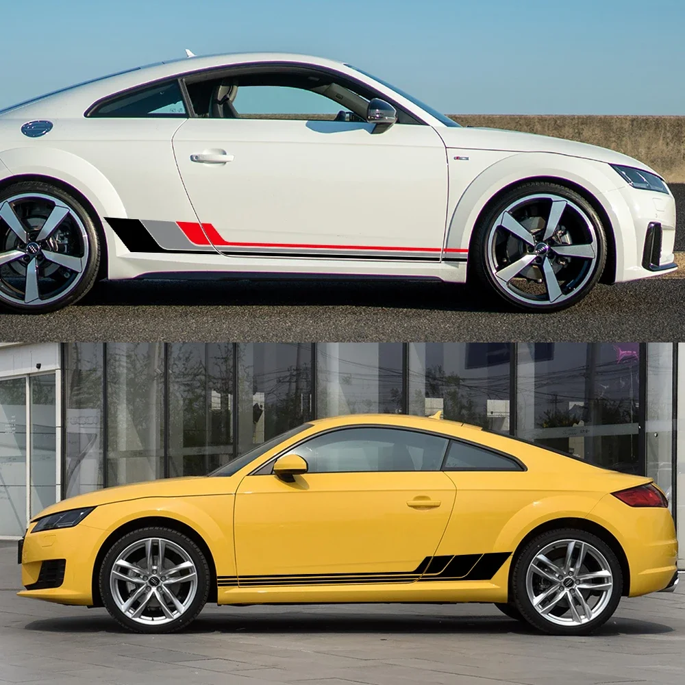 Audi TT 8N MK1 MK2 8J Coupe MK3 8S Roadster TFSI Трехцветные Виниловые Наклейки На Боковую Дверь