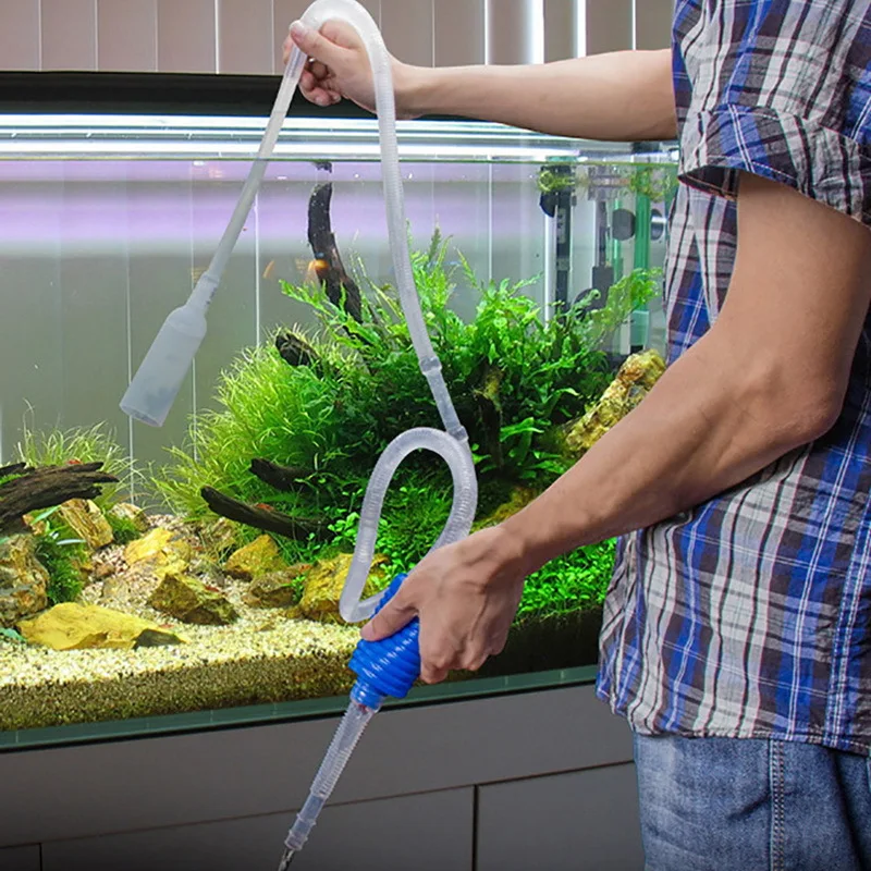 

Aquarium Siphon Fish Cleaner Pump Tank Syphon Vacuum Semi-automatic Water Change Changer Gravel Water Pump Filter Accessories