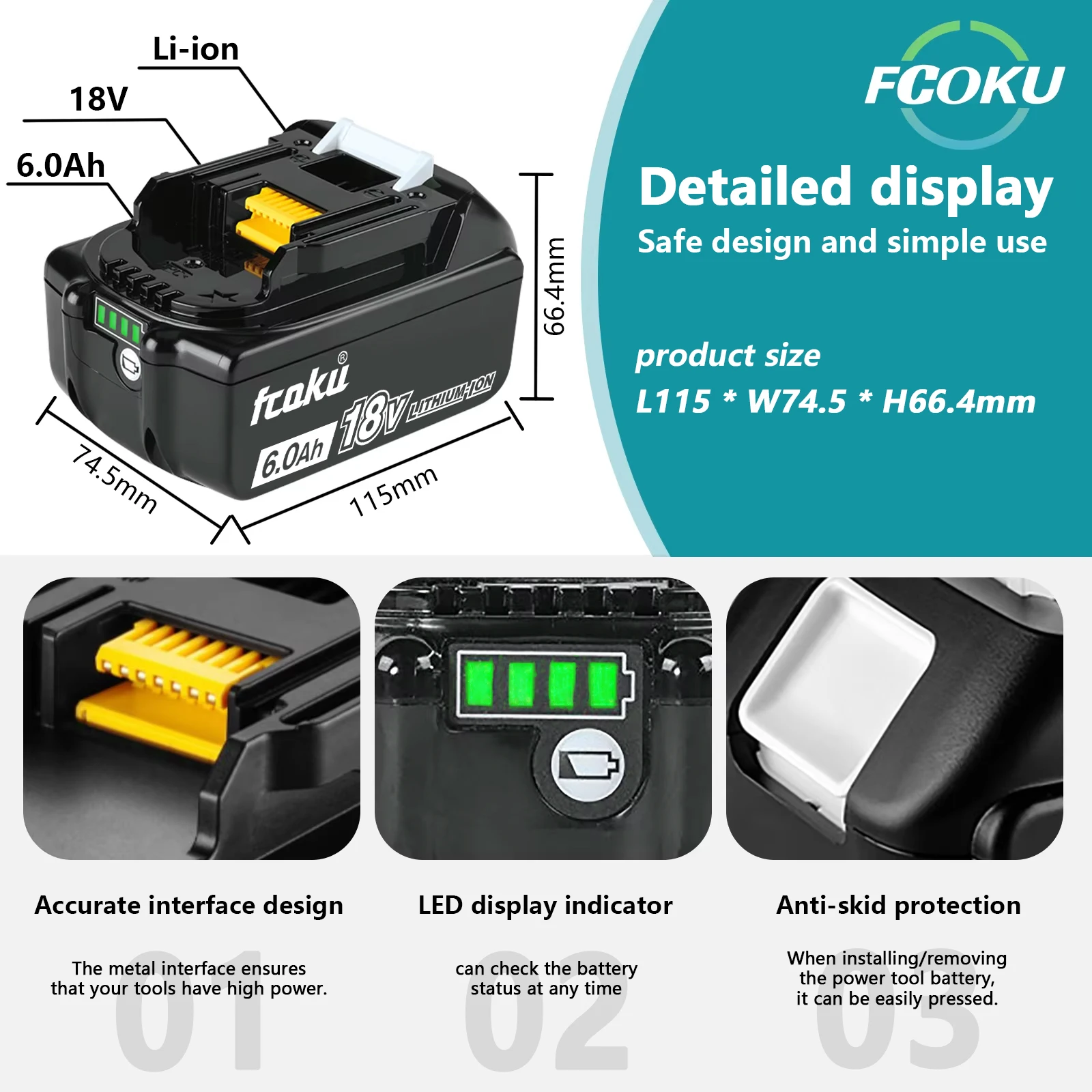 Литий-ионный аккумулятор для электроинструмента Makita 18 В 3 Ач 6 9 BL1830 BL1840 BL1850