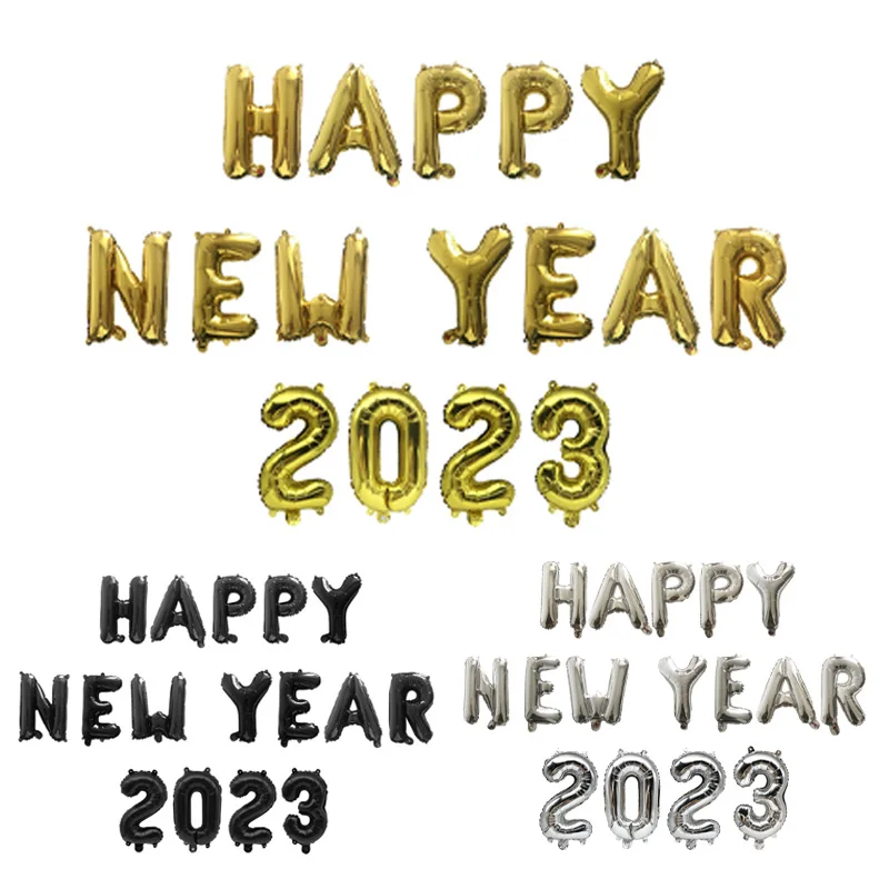 

16Pcs 16inch Happy New Year 2023 Foil Balloons Celebration Xmas New Year Party Air Balloon Merry Christmas Home Decor Supplies