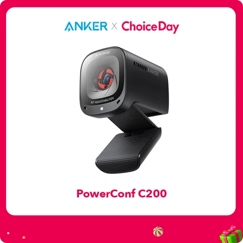 веб камера для пк Anker PowerConf C200 2K USB фотоаппарат web camera, мини камера с ИИ-шумоподавлением, коррекция ярсветильник СТИ