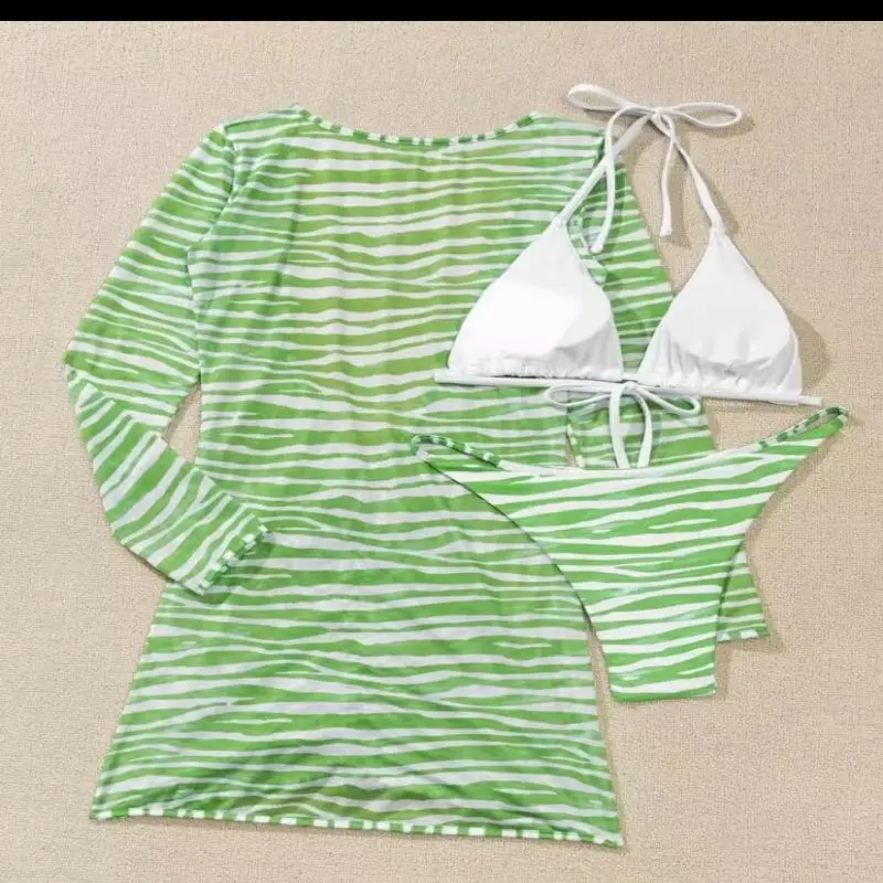 

Bikini Green Summer Beach Solid Push Up Brazilian Biquini Set Micro Swimsuit Lace Suit Surf Wear Stripe Cutout