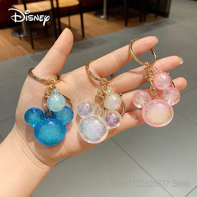 

Disney Mickey Head Symphony Pendant Car Keychain Phone Backpack Hanging Jewelry Cartoon Cute Doll Accessories Kids Birthday Gift