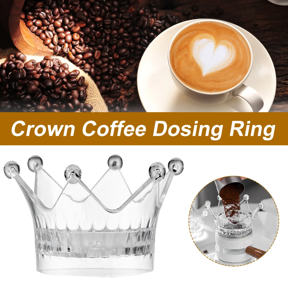 

Crown Rotary Coffee Dosing Ring for Mocha Pot Espresso Coffee Distributor Barista Tools Household Dosing Funnel Coffee Tools
