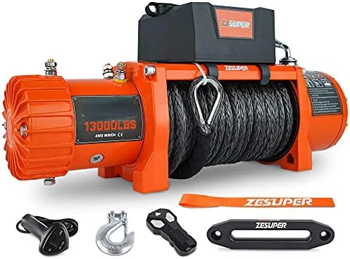 

9500 lbs Winch Kit Waterproof IP67 Winch with Hawse Fairlead, with Both Wireless Handheld Remote and Corded Control Recovery (