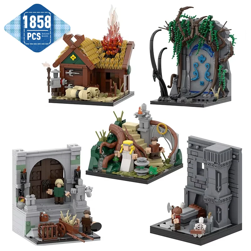 MOC Lords кольца сцены глубокая модель шлема набор строительных блоков игровых идей