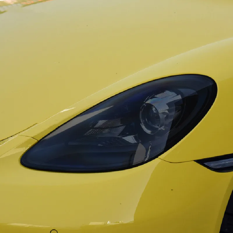 

2x Car Headlight Taillight Protection Tint Film Smoke Black TPU Light Sticker For Porsche 718 Boxster Cayman 2016-On Accessories