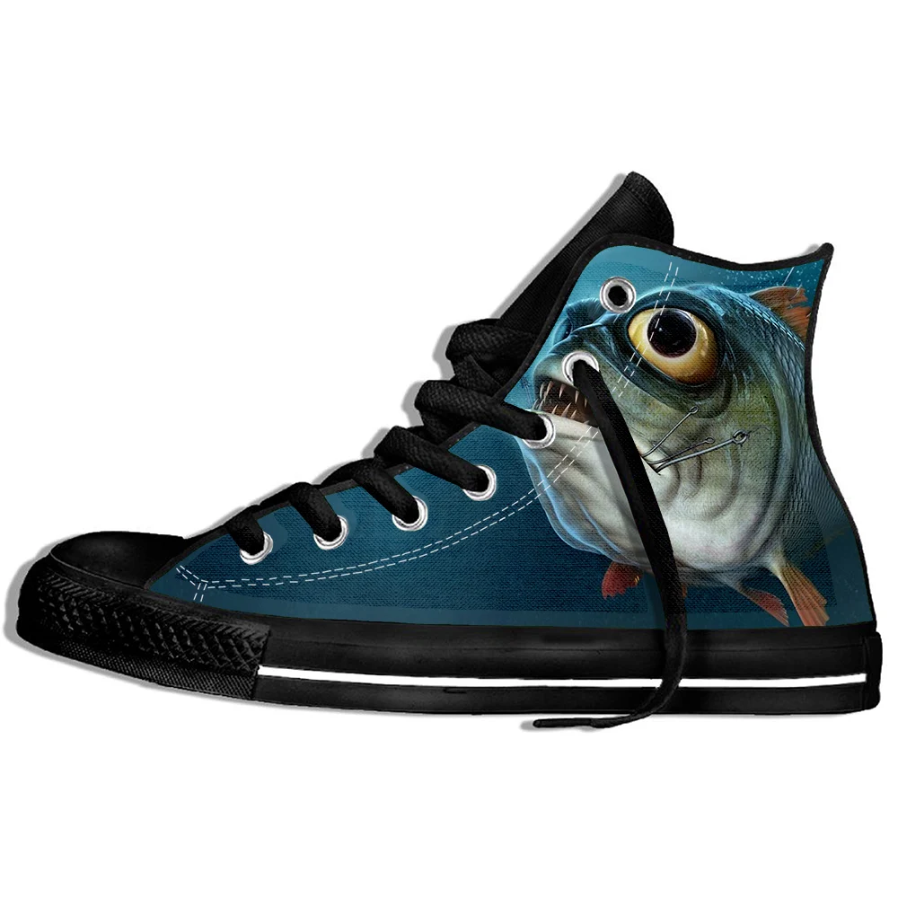 

3D тропическая рыба забавная для рыбаков мужчин женщин мужчин хип-хоп Тканевая обувь