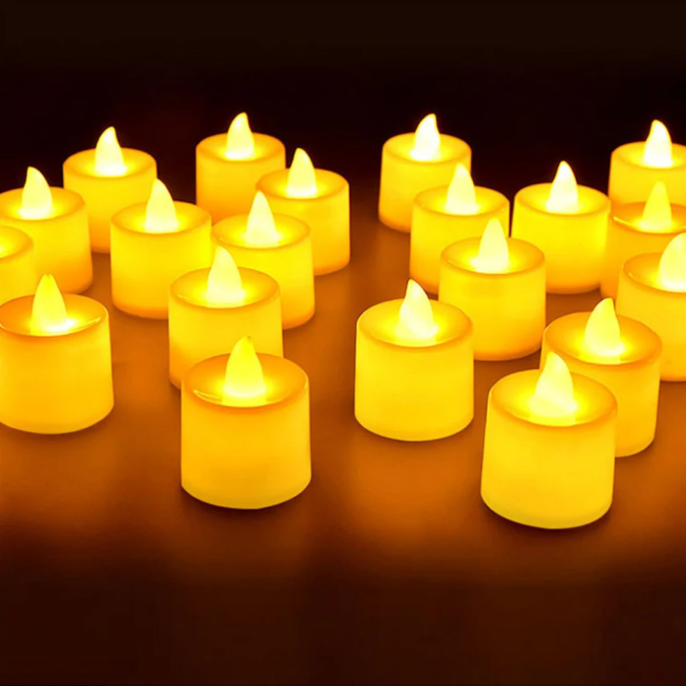 LED Candle Tea Light Battery Powered flickering flameless candle for Wedding Birthday Party halloween Christmas Decor Lights