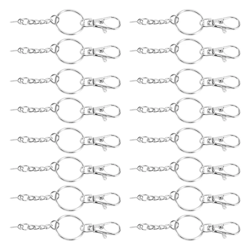 

120PCS Swivel Snap Hook With Key Chain Rings Set- For Keychain Lanyard, Crafts And Jewelry Making