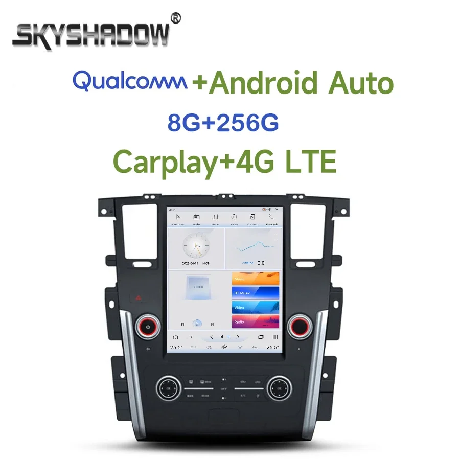 

Tesla Qualcomm Carplay автомобильный DVD-плеер DSP 4G SIM Android 11,0 8G + 256G GPS РАДИО wifi Bluetooth для Nissan патруль 2013-2017 A/C