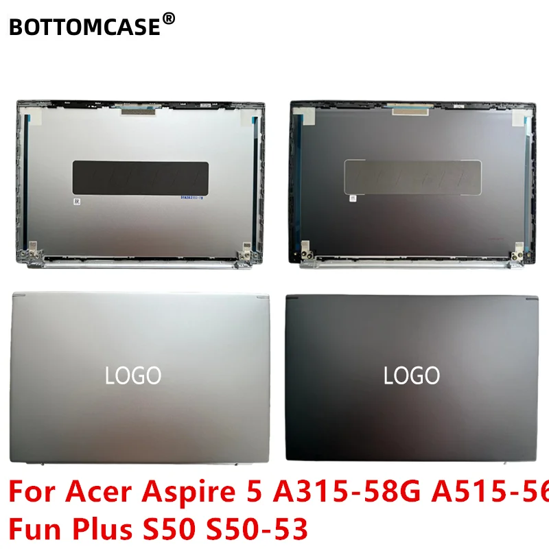 

BOTTOMCASE New For Acer Aspire 5 A315-58G A515-56 Fun Plus S50 S50-53 LCD Back Cover Silver And Black