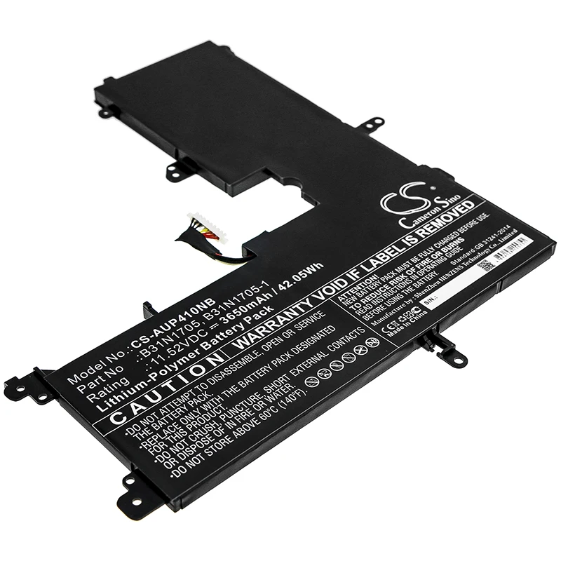 

CS 3650mAh/42.05Wh battery for Asus Q405UA,Q405UA-BI5T5,Q405UA-BI5T7,TP410UA,TP410UF,TP410UF-1A TP410UF-AH8201E,