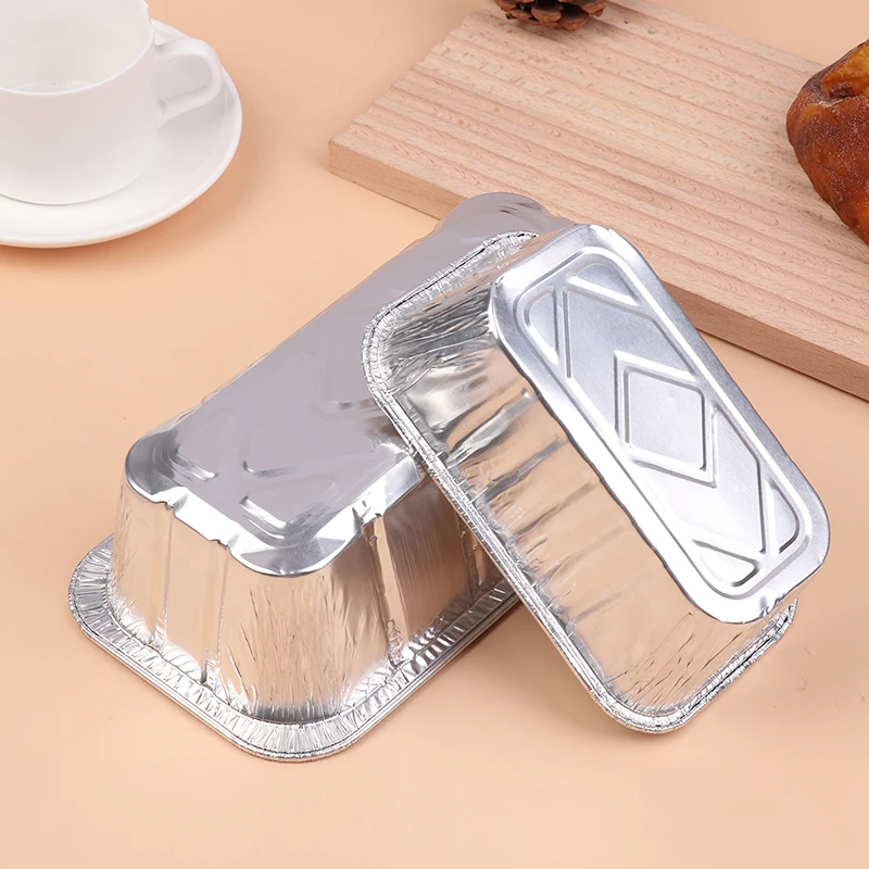 10 шт. одноразовые прямоугольные формы для выпечки из алюминиевой фольги
