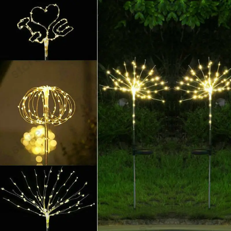 

Lawn Lamp Solar Garden Lighting Waterproof Wholesale 90/120/150 LED for Landscape Holiday Flash Christmas Decor