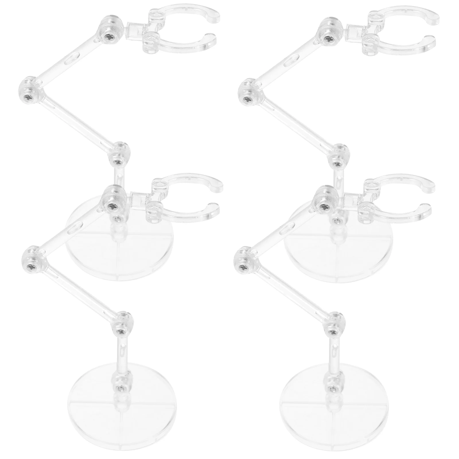 

4 Pcs Stand Action Figure Display Holder Manual Support Supply Toy Baby Desktop Small Wear-resistant Plastic Frame Model