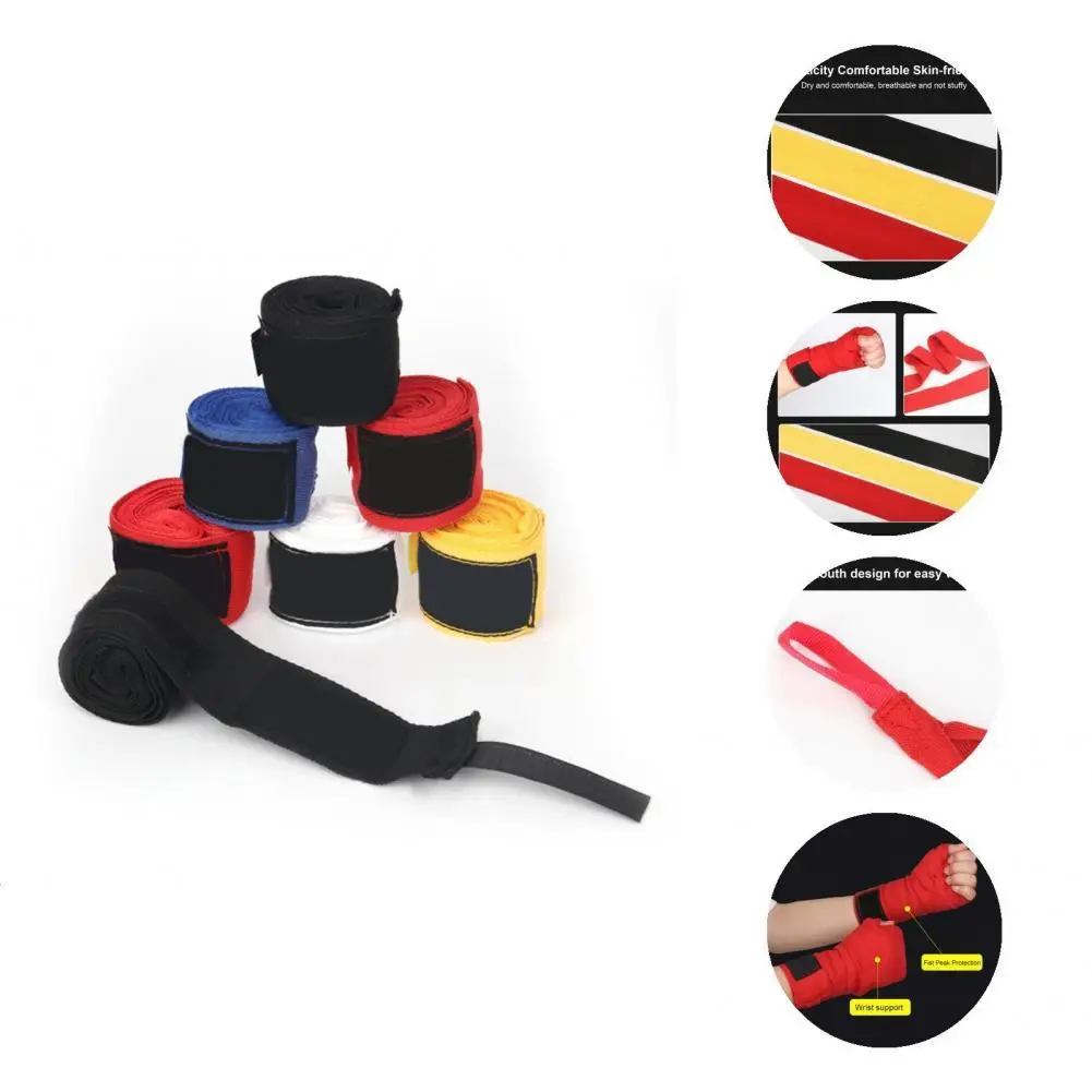 

1 Pair Boxing Wrap Special Good Elasticity Boxing Wrap Anti-slip Strong Construction Boxing Bandage