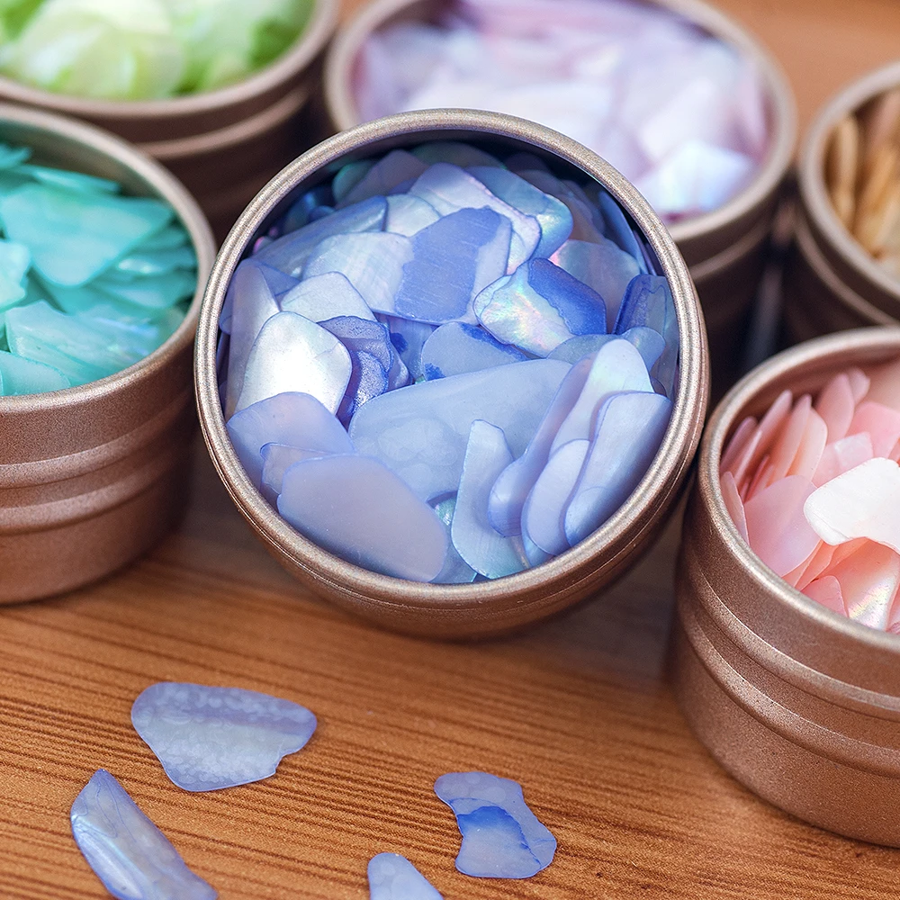 

Сверхтонкие кусочки ракушек для ногтей, декоративный наконечник для ногтей, аксессуар для ногтевого дизайна, Необычные кусочки щепы Pinctada Maxima, баночка 50 мл