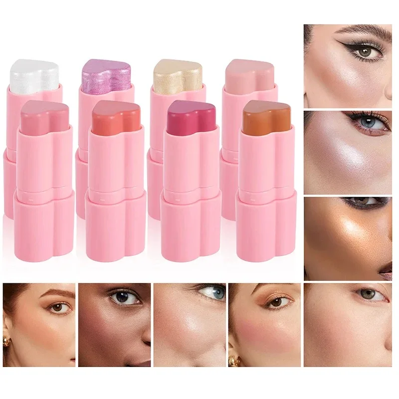 Матовые блестящие румяна палочки многофункциональная косметика для хайлайтера