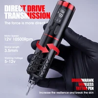 dragonhawk armor pro replaceable wireless battery pen machinetattoo pen recharge battery led display permanent make up