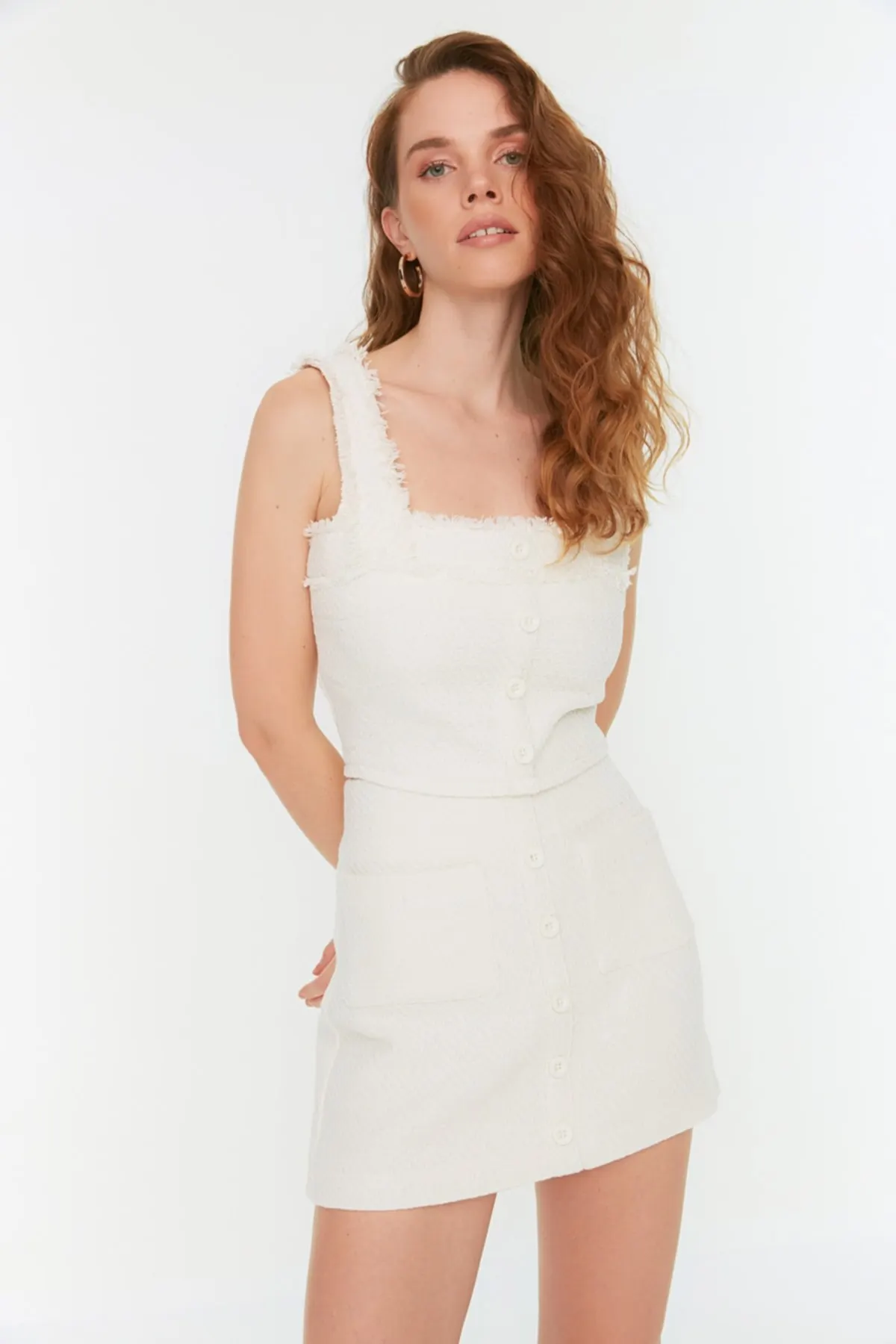 

Women's Skirt Ecru Straight Skirt Elegant Fashion Summer Spring Casual Stretch Comfortable Sexy Mini Midi Maxi Skirts