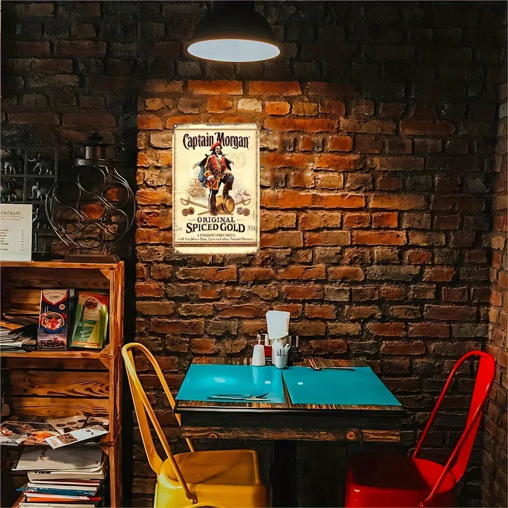 Металлический знак ром брендовая ретро жестяная этикетка капитан Морган