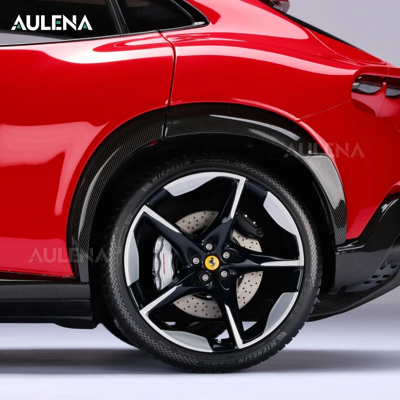 Aulena OEM стиль сухой углеродный Корпус Комплект для Ferrari puroкрови передний сплиттер
