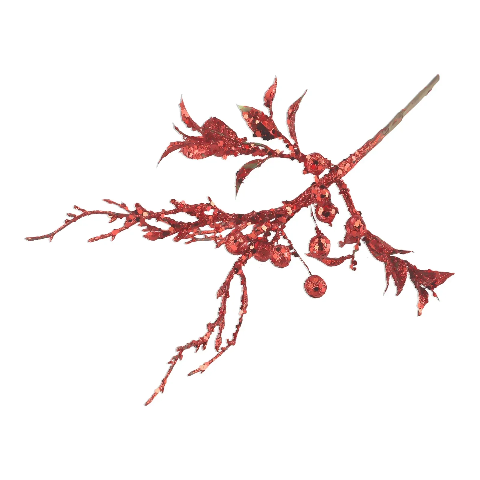 1 шт. рождественские ягодные стебли 28 см Рождественский золотой порошок с