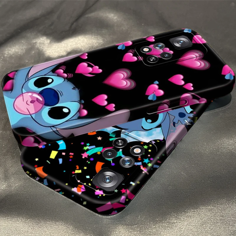 

Disney Lilo & Stitch Luxury Phone Case For Redmi K60 K50 K40 K30 9A Note 12 11 11T 10 10S Pro Plus 5G Feilin Film Hard Cover